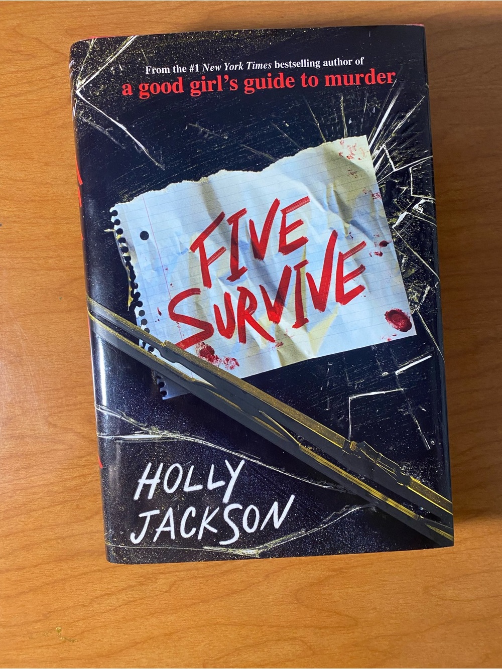 Holly Jackson "Five Survive" Hardcover Book - Black & White Cover